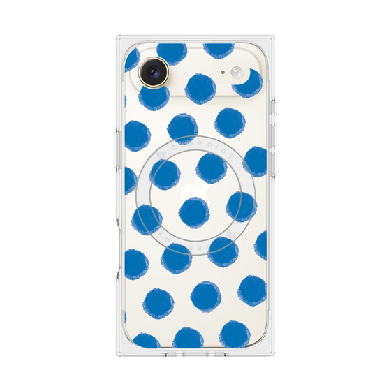 Premium Square Case with MagSafe［ Original - Favorite Color Polka Dots - Blue ］