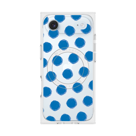 Premium Square Case with MagSafe［ Original - Favorite Color Polka Dots - Blue ］