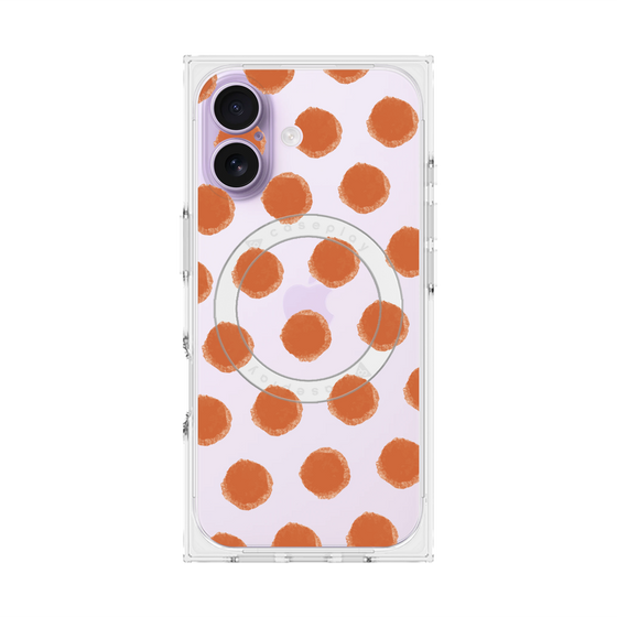 Premium Square Case with MagSafe［ Original - Favorite Color Polka Dots - Red ］