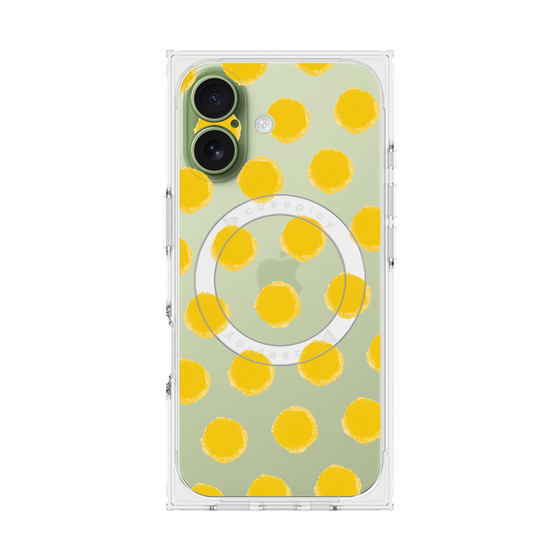 Premium Square Case with MagSafe［ Original - Favorite Color Polka Dots - Yellow ］