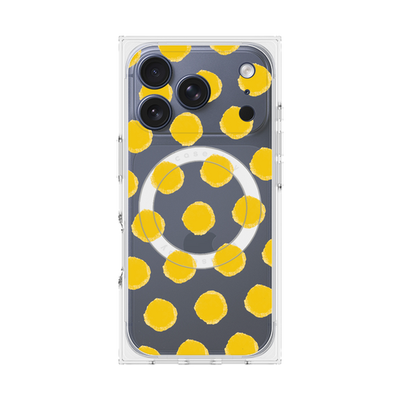 Premium Square Case with MagSafe［ Original - Favorite Color Polka Dots - Yellow ］