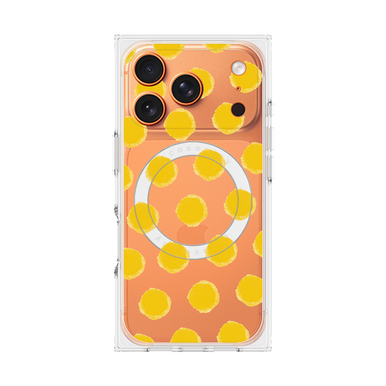 Premium Square Case with MagSafe［ Original - Favorite Color Polka Dots - Yellow ］