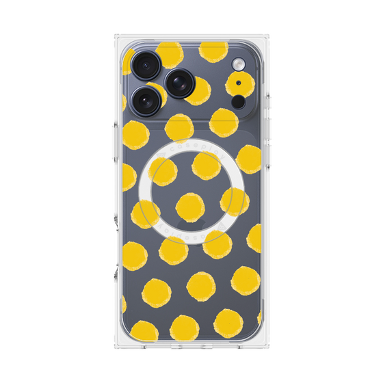 Premium Square Case with MagSafe［ Original - Favorite Color Polka Dots - Yellow ］