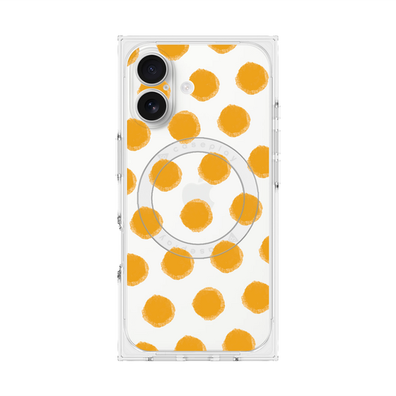 Premium Square Case with MagSafe［ Original - Favorite Color Polka Dots - Orange ］