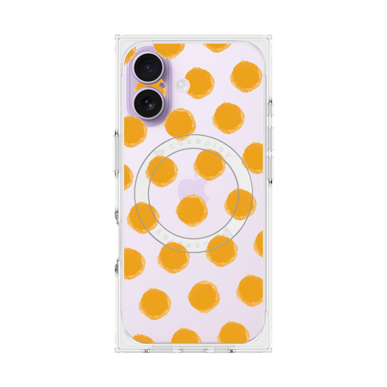Premium Square Case with MagSafe［ Original - Favorite Color Polka Dots - Orange ］