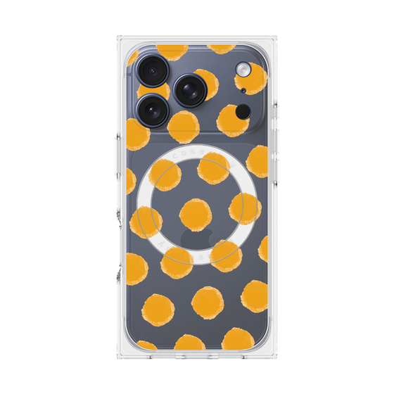 Premium Square Case with MagSafe［ Original - Favorite Color Polka Dots - Orange ］