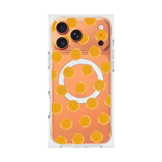 Premium Square Case with MagSafe［ Original - Favorite Color Polka Dots - Orange ］