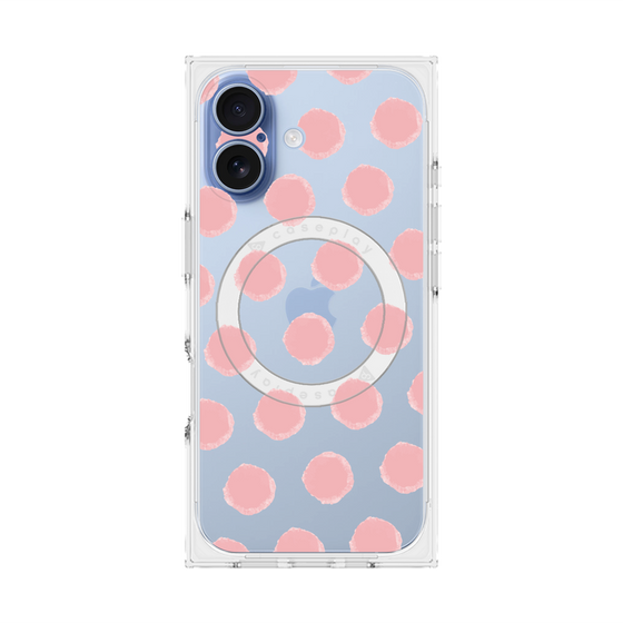 Premium Square Case with MagSafe［ Original - Favorite Color Polka Dots - Pink ］