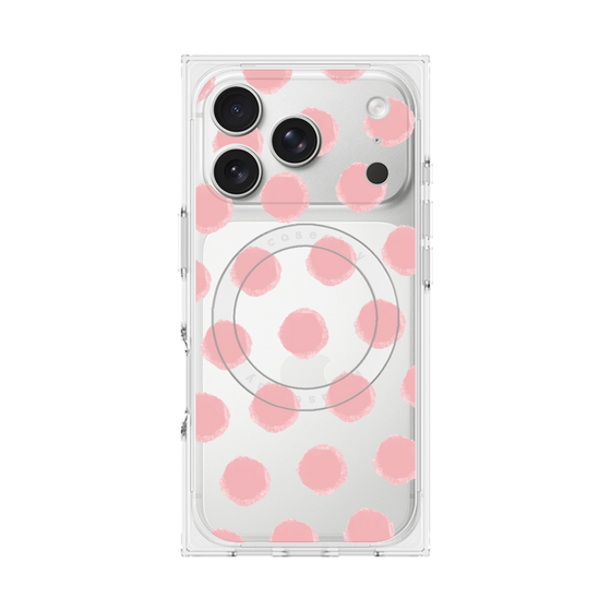 Premium Square Case with MagSafe［ Original - Favorite Color Polka Dots - Pink ］