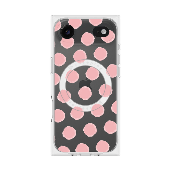 Premium Square Case with MagSafe［ Original - Favorite Color Polka Dots - Pink ］