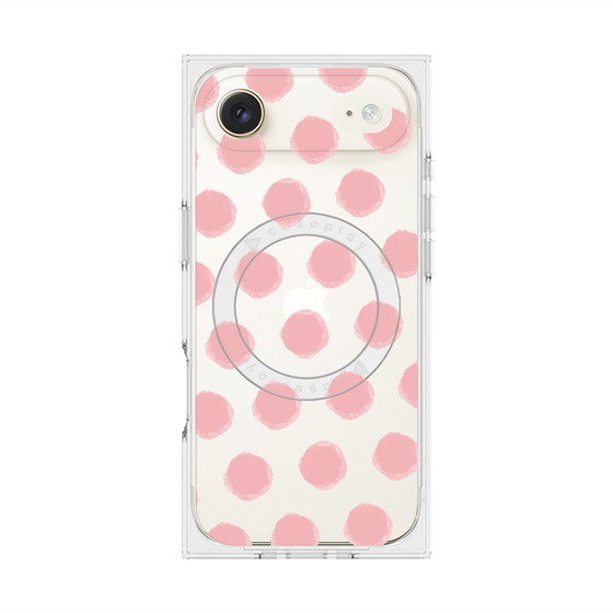 Premium Square Case with MagSafe［ Original - Favorite Color Polka Dots - Pink ］