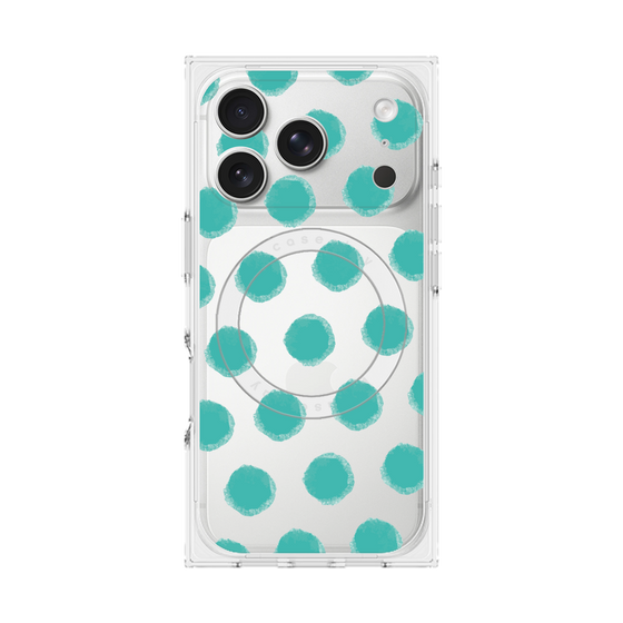 Premium Square Case with MagSafe［ Original - Favorite Color Polka Dots - Green ］