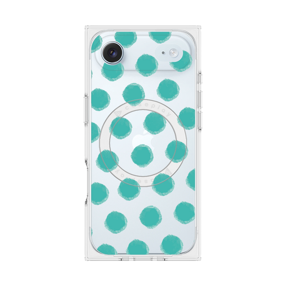 Premium Square Case with MagSafe［ Original - Favorite Color Polka Dots - Green ］
