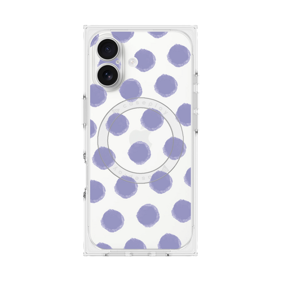 Premium Square Case with MagSafe［ Original - Favorite Color Polka Dots - Purple ］