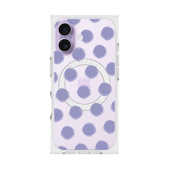 Premium Square Case with MagSafe［ Original - Favorite Color Polka Dots - Purple ］