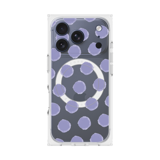 Premium Square Case with MagSafe［ Original - Favorite Color Polka Dots - Purple ］