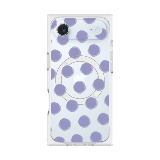 Premium Square Case with MagSafe［ Original - Favorite Color Polka Dots - Purple ］