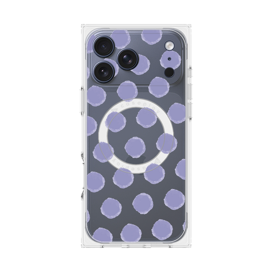 Premium Square Case with MagSafe［ Original - Favorite Color Polka Dots - Purple ］