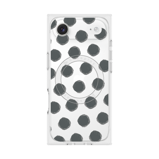 Premium Square Case with MagSafe［ Original - Favorite Color Polka Dots - Black ］