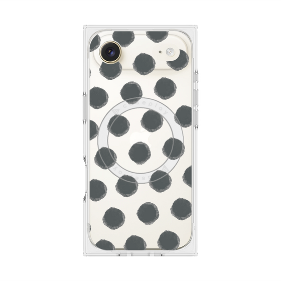 Premium Square Case with MagSafe［ Original - Favorite Color Polka Dots - Black ］
