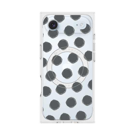 Premium Square Case with MagSafe［ Original - Favorite Color Polka Dots - Black ］
