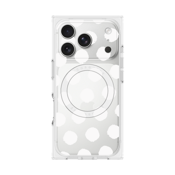 Premium Square Case with MagSafe［ Original - Favorite Color Polka Dots - White ］