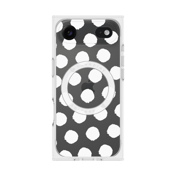 Premium Square Case with MagSafe［ Original - Favorite Color Polka Dots - White ］