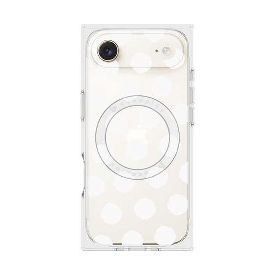 Premium Square Case with MagSafe［ Original - Favorite Color Polka Dots - White ］