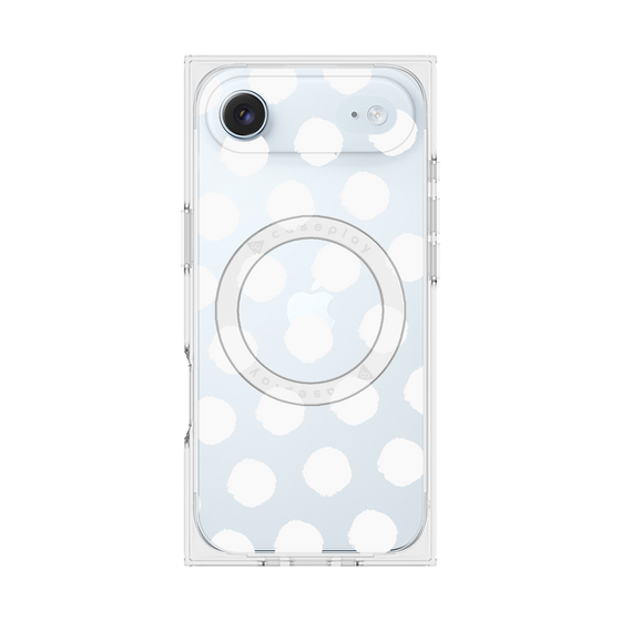 Premium Square Case with MagSafe［ Original - Favorite Color Polka Dots - White ］