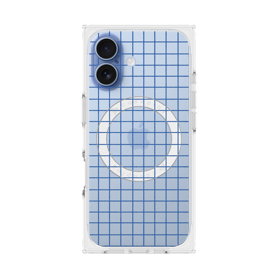 Premium Square Case with MagSafe［ Original - Favorite Color Check - Blue ］