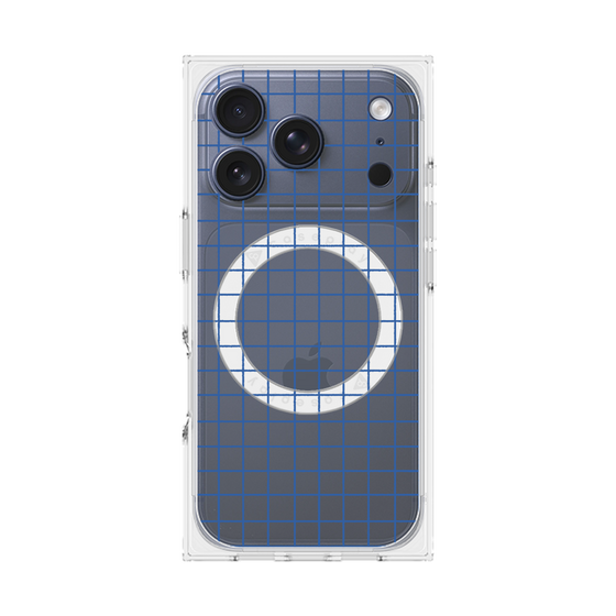 Premium Square Case with MagSafe［ Original - Favorite Color Check - Blue ］
