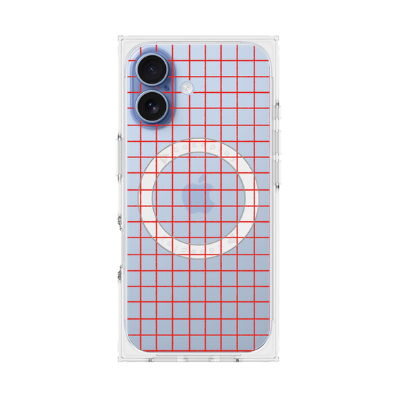 Premium Square Case with MagSafe［ Original - Favorite Color Check - Red ］