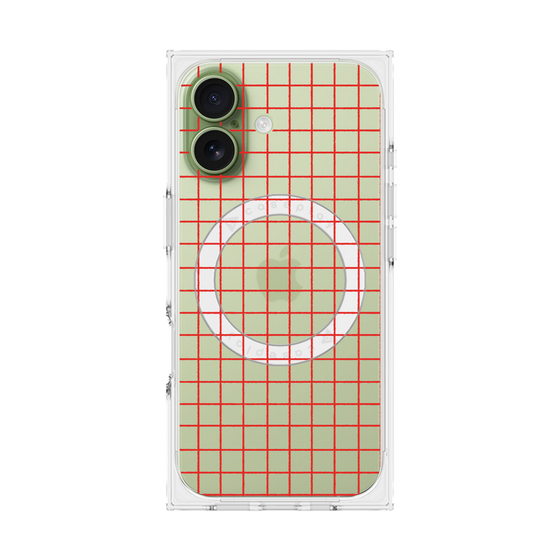 Premium Square Case with MagSafe［ Original - Favorite Color Check - Red ］