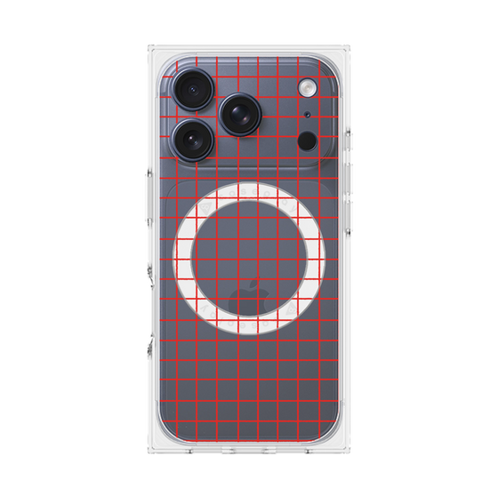 Premium Square Case with MagSafe［ Original - Favorite Color Check - Red ］