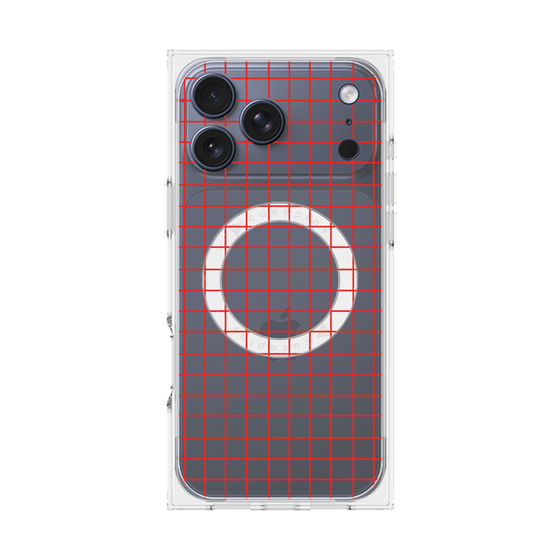 Premium Square Case with MagSafe［ Original - Favorite Color Check - Red ］