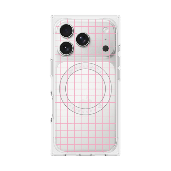 Premium Square Case with MagSafe［ Original - Favorite Color Check - Pink ］