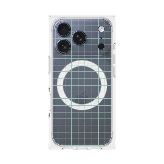 Premium Square Case with MagSafe［ Original - Favorite Color Check - Green ］