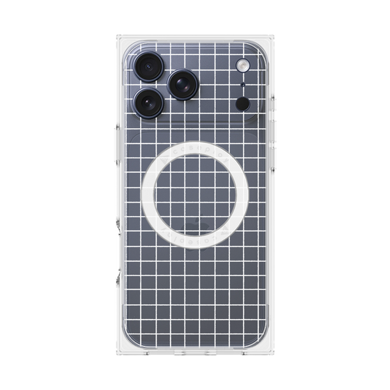 Premium Square Case with MagSafe［ Original - Favorite Color Check - White ］