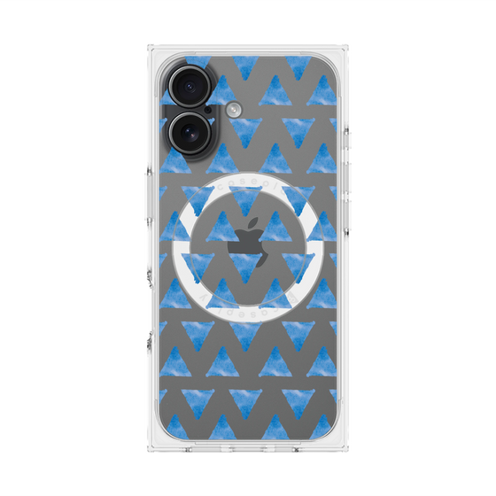 Premium Square Case with MagSafe［ Original - Favorite Color Triangle - Blue ］