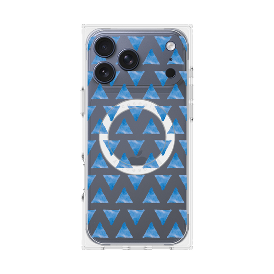 Premium Square Case with MagSafe［ Original - Favorite Color Triangle - Blue ］