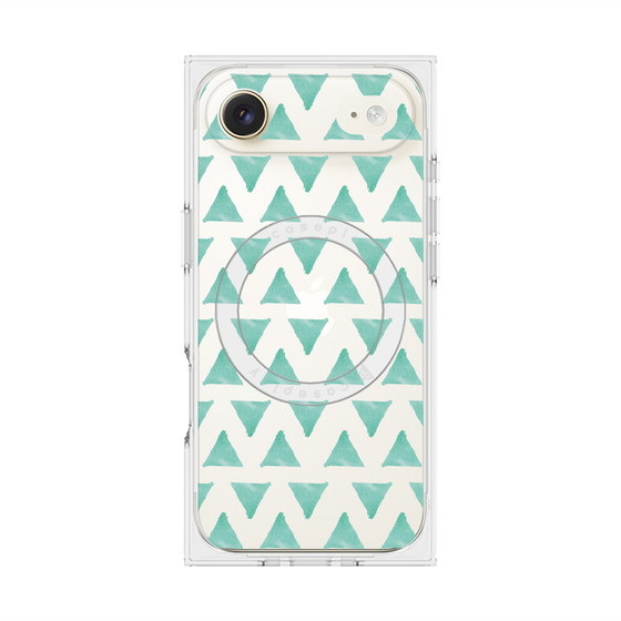 Premium Square Case with MagSafe［ Original - Favorite Color Triangle - Green ］