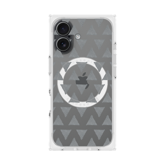 Premium Square Case with MagSafe［ Original - Favorite Color Triangle - Black ］