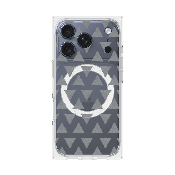 Premium Square Case with MagSafe［ Original - Favorite Color Triangle - Black ］