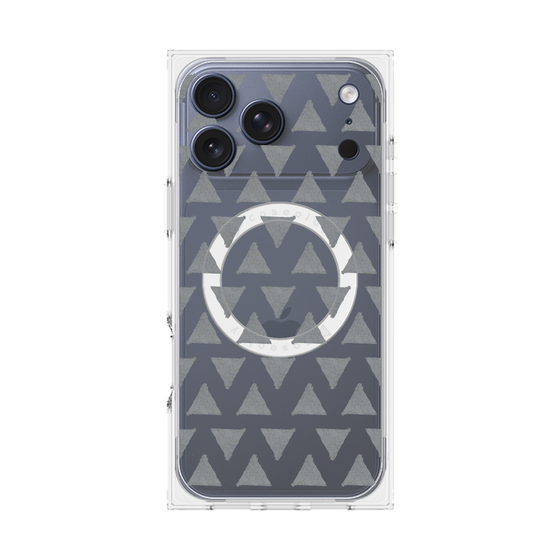 Premium Square Case with MagSafe［ Original - Favorite Color Triangle - Black ］