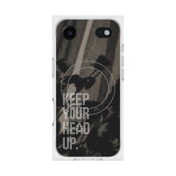 Premium Square Case with MagSafe［ Original - Dot Overlay - KEEP YOUR HEAD UP/B ］