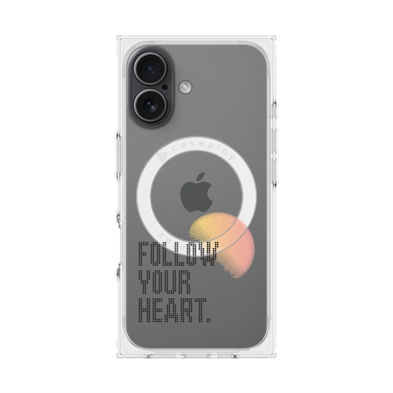 Premium Square Case with MagSafe［ Original - Dot Overlay - FOLLOW YOUR HEART/A ］