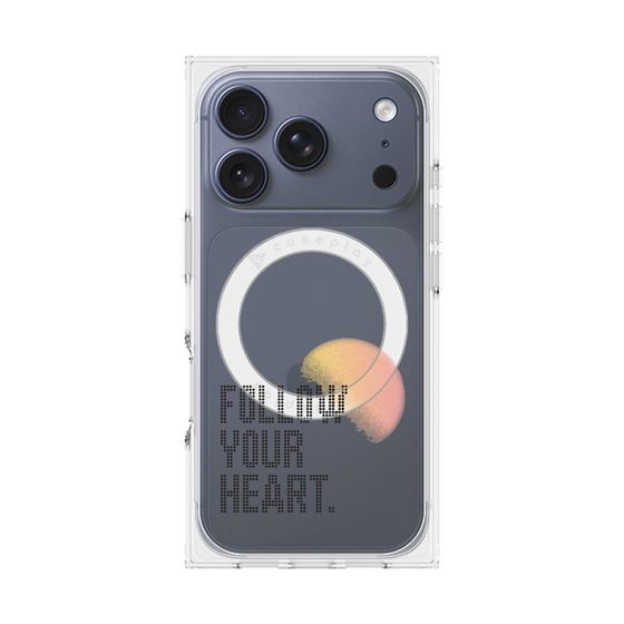 Premium Square Case with MagSafe［ Original - Dot Overlay - FOLLOW YOUR HEART/A ］