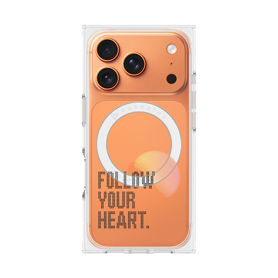 Premium Square Case with MagSafe［ Original - Dot Overlay - FOLLOW YOUR HEART/A ］