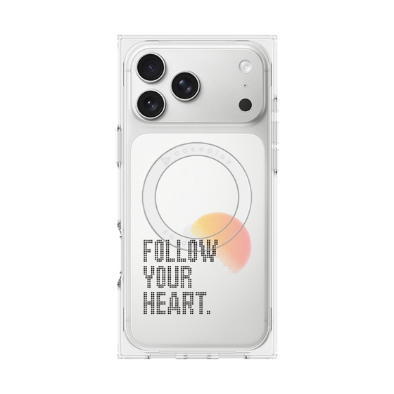 Premium Square Case with MagSafe［ Original - Dot Overlay - FOLLOW YOUR HEART/A ］