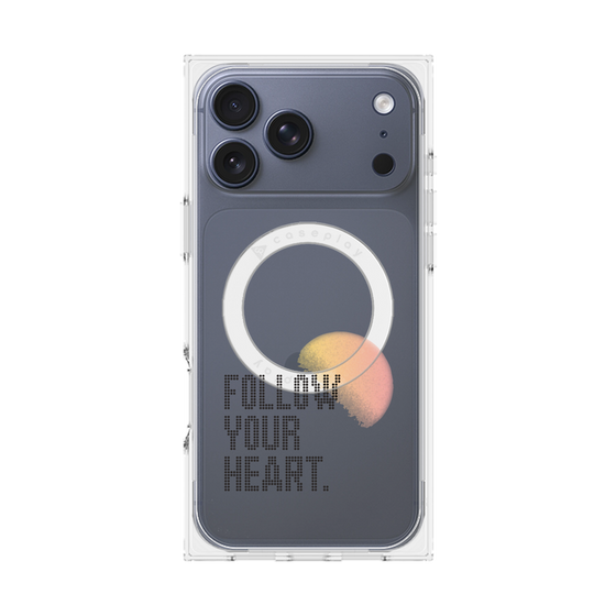 Premium Square Case with MagSafe［ Original - Dot Overlay - FOLLOW YOUR HEART/A ］